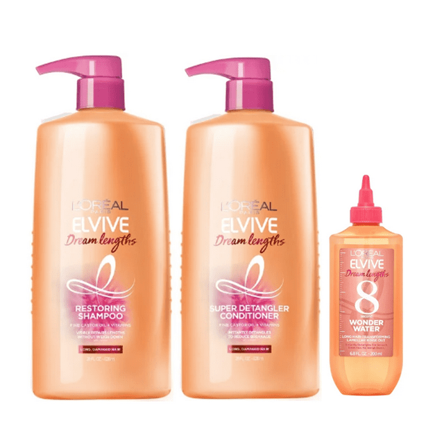 L'Oreal Paris Elvive Dream Lengths Restoring Shampoo, Detangler