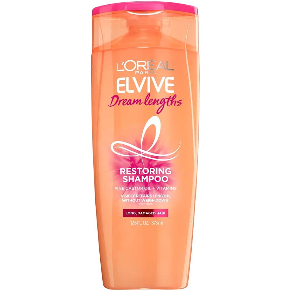 L'Oreal Paris Elvive Dream Lengths Restoring Shampoo for Long, Damaged Hair 12.6 fl oz.