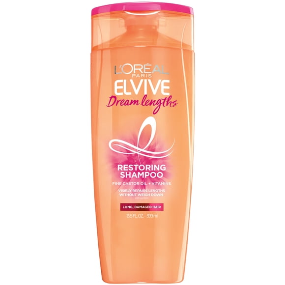 L'Oreal Paris Elvive Dream Lengths Restoring, Strengthening and Split End Repair, Shampoo, Damaged Hair, 13.5 fl oz