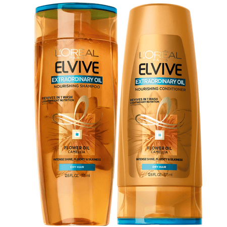 L'Oreal Paris Elvive Extraordinary Oil Nourishing Shampoo and Conditioner Set, 2 Piece Set