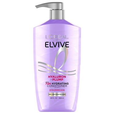 L'Oreal Paris Elvive Hyaluron Plump Hydrating Conditioner, Squeeze Bottle, 26.5 fl oz