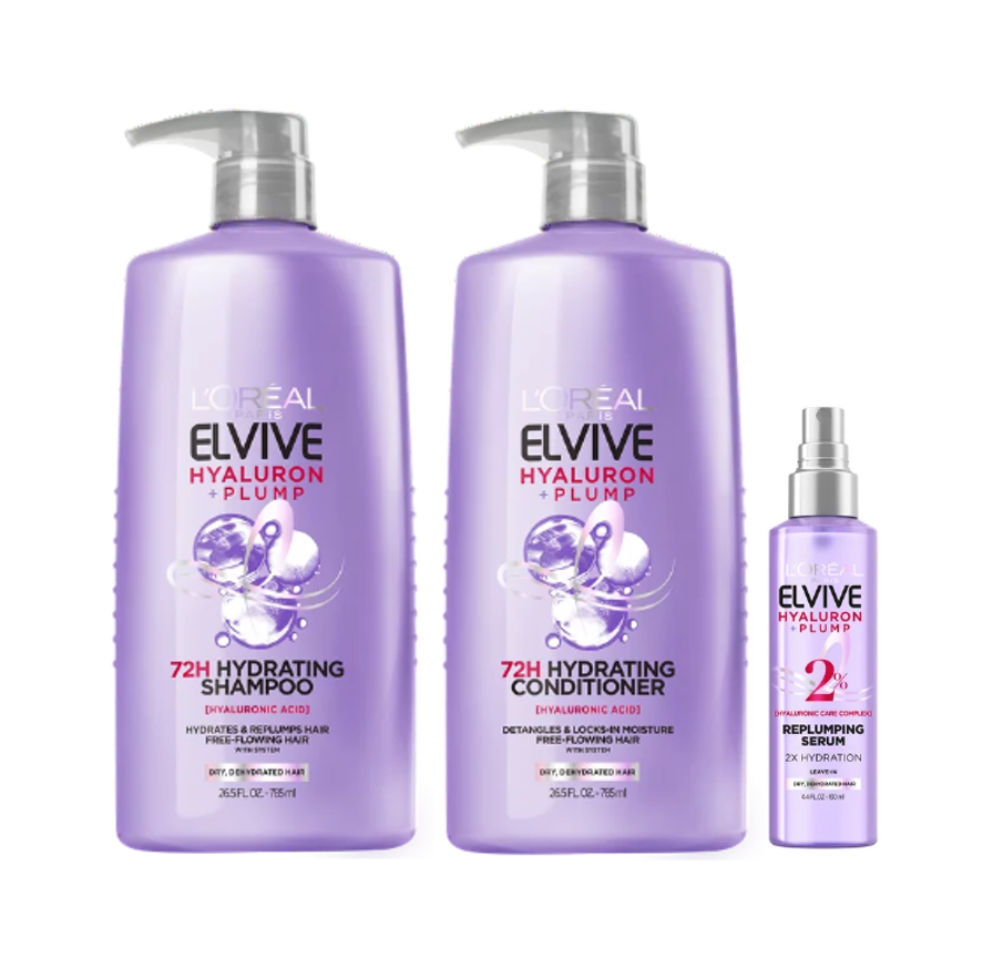 L Oreal Paris Elvive Hyaluron Plump Hydrating Shampoo Conditioner And L Oreal Paris Elvive Hyaluron Plump Hydrating Shampoo Conditioner And