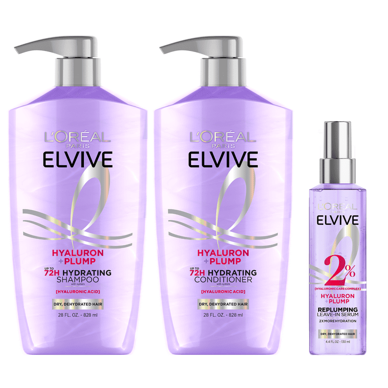 L'Oreal Paris Elvive Hyaluron Plump Hydrating Shampoo, Conditioner