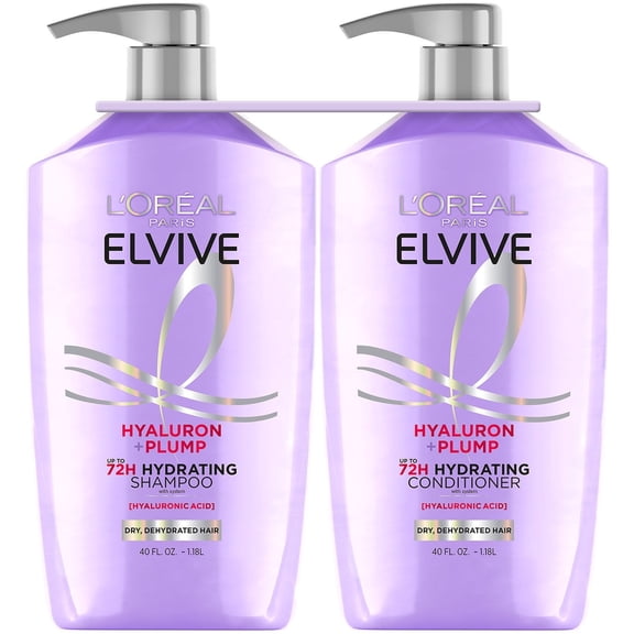 L'Oreal Paris Elvive Hyaluron Plump Hydrating Shampoo, Paraben-Free, 40 fl. oz.