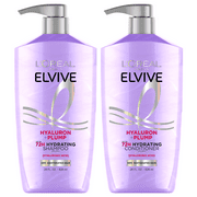 L'Oreal Paris Elvive Hyaluron Plump Hydrating Shampoo and Conditioner Set with Hyaluronic Acid, 26.5 fl oz