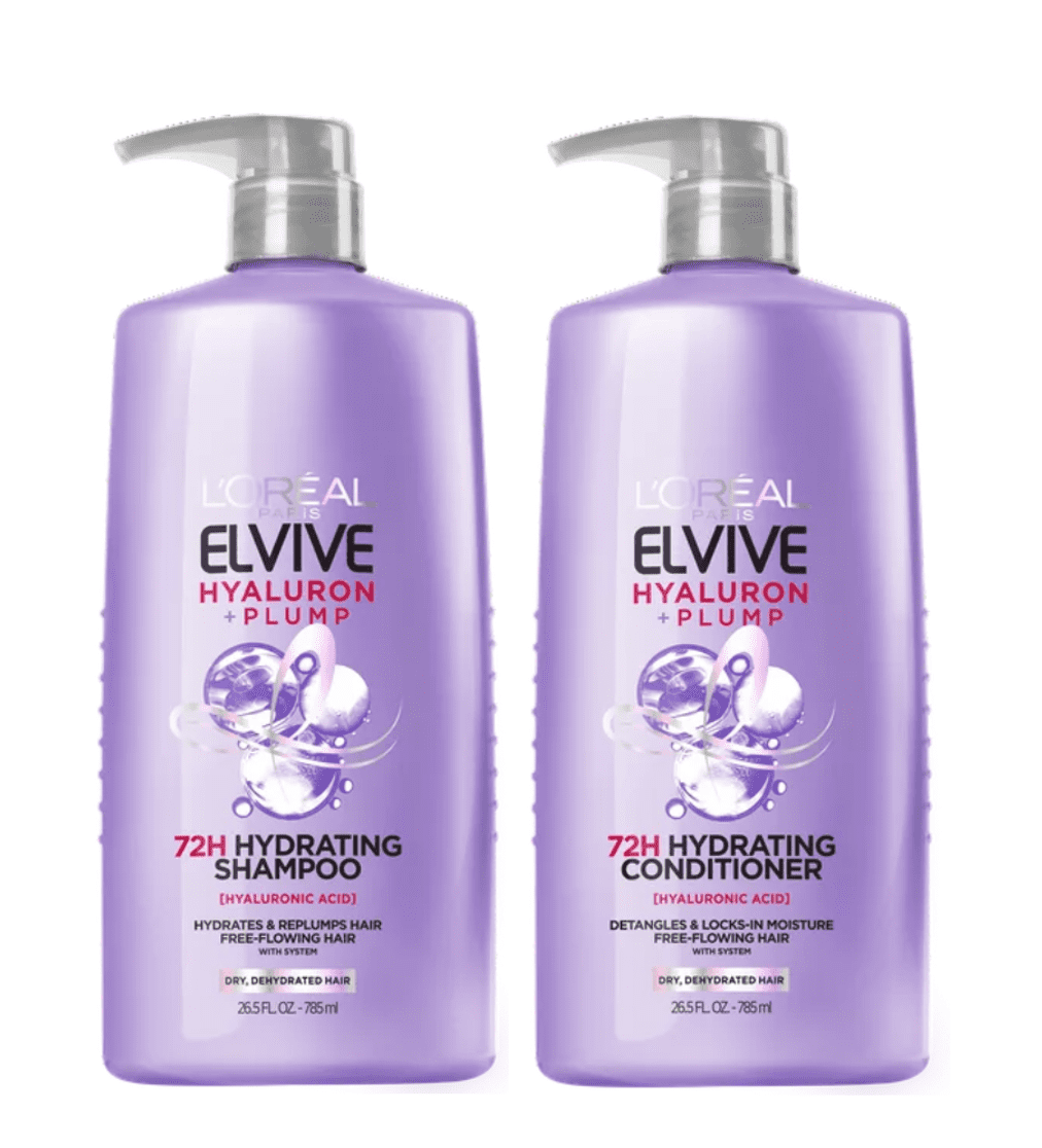 Loreal Paris Elvive Hyaluron Plump Hydrating Shampoo And Conditioner Set With Hyaluronic Acid 3159