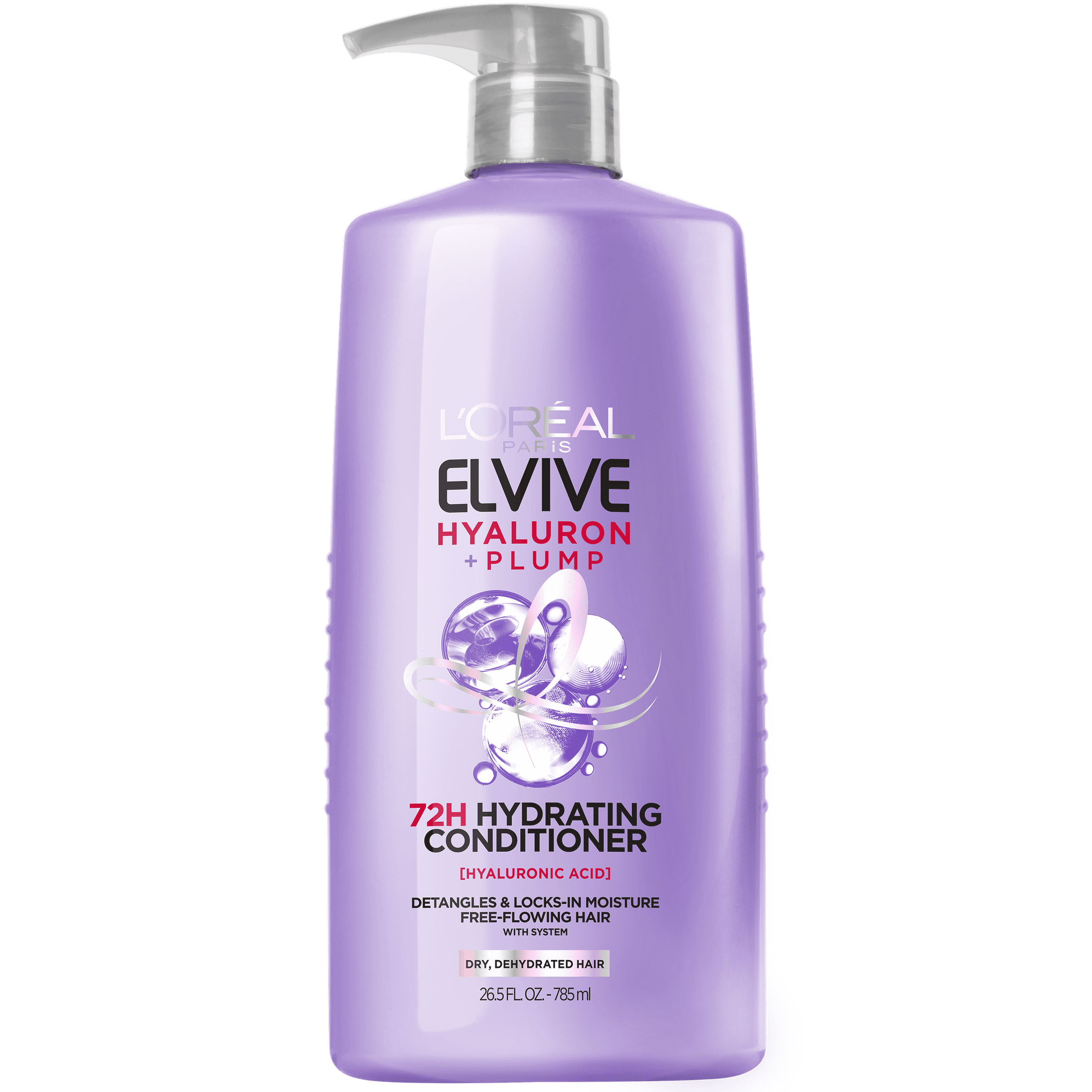 L'Oreal Paris Elvive Hyaluron Plump Hydrating Hair Conditioner, Squeeze Bottle, 26.5 fl oz