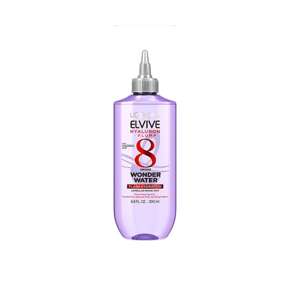 L'Oreal Paris Elvive Hyaluron Plump Wonder Water Hair Rinse - Experience Instant Hydration and Shine - 6.8 fl oz