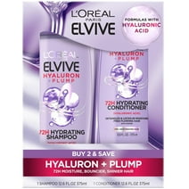 L'Oreal Paris Elvive Hydrating Shampoo and Conditioner Set with Hyaluronic Acid