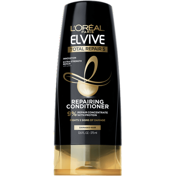 L'Oreal Paris Elvive Total Repair 5 Repairing Conditioner for Damaged Hair, Squeeze, 12.6 fl oz
