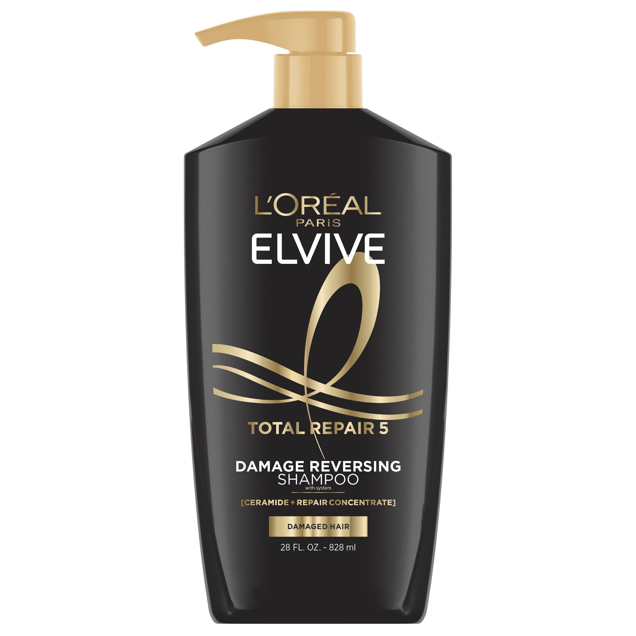 The Coupon deal of  L'Oreal Paris Elvive Total Repair 5 Repairing Shampoo for Damaged Hair, Pump, 28 fl oz