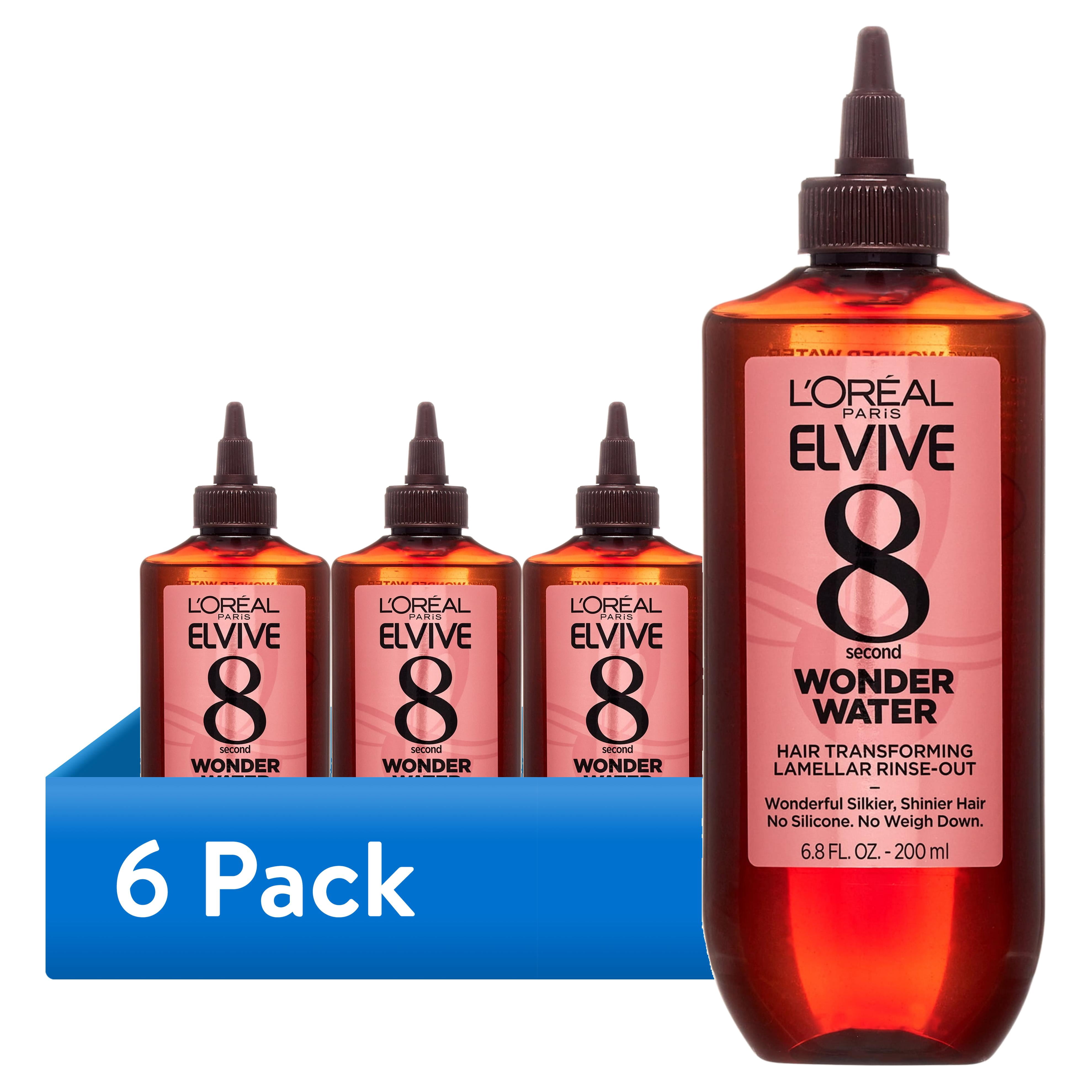 (6 pack) L'Oreal Paris Elvive Wonder Water Lamellar Rinse-out Treatment, for Damaged Hair, 6.8 fl oz, Light Weight