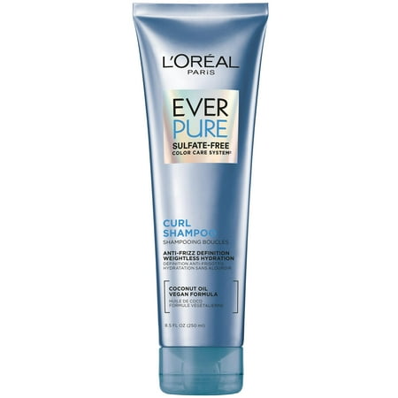 L'Oreal Paris EverPure Sulfate Free Curl Shampoo, Frizz Control, 8.5 fl oz