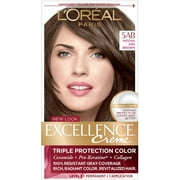LOreal Paris Excellence Cr me Permanent Hair Color, 5AB Mocha Ashe Brown 1 ea Pack of 3