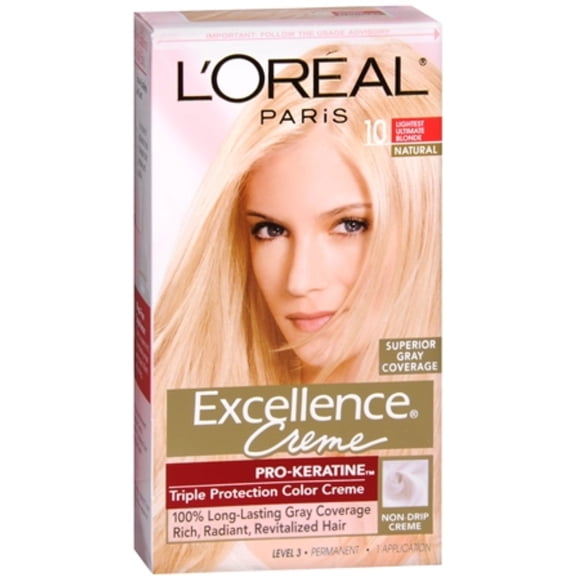 L'Oreal Paris Excellence Creme Haircolor, Lightest Ultimate Blonde [10] 1 ea (Pack of 3)