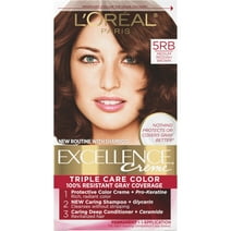 L'Oreal Paris Excellence Creme Permanent Hair Color, 5RB Medium Reddish Brown