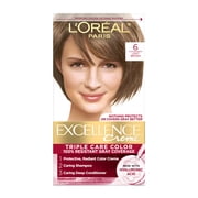 LOreal Paris Excellence Creme Permanent Hair Color, 6 Light Brown, 1 Kit