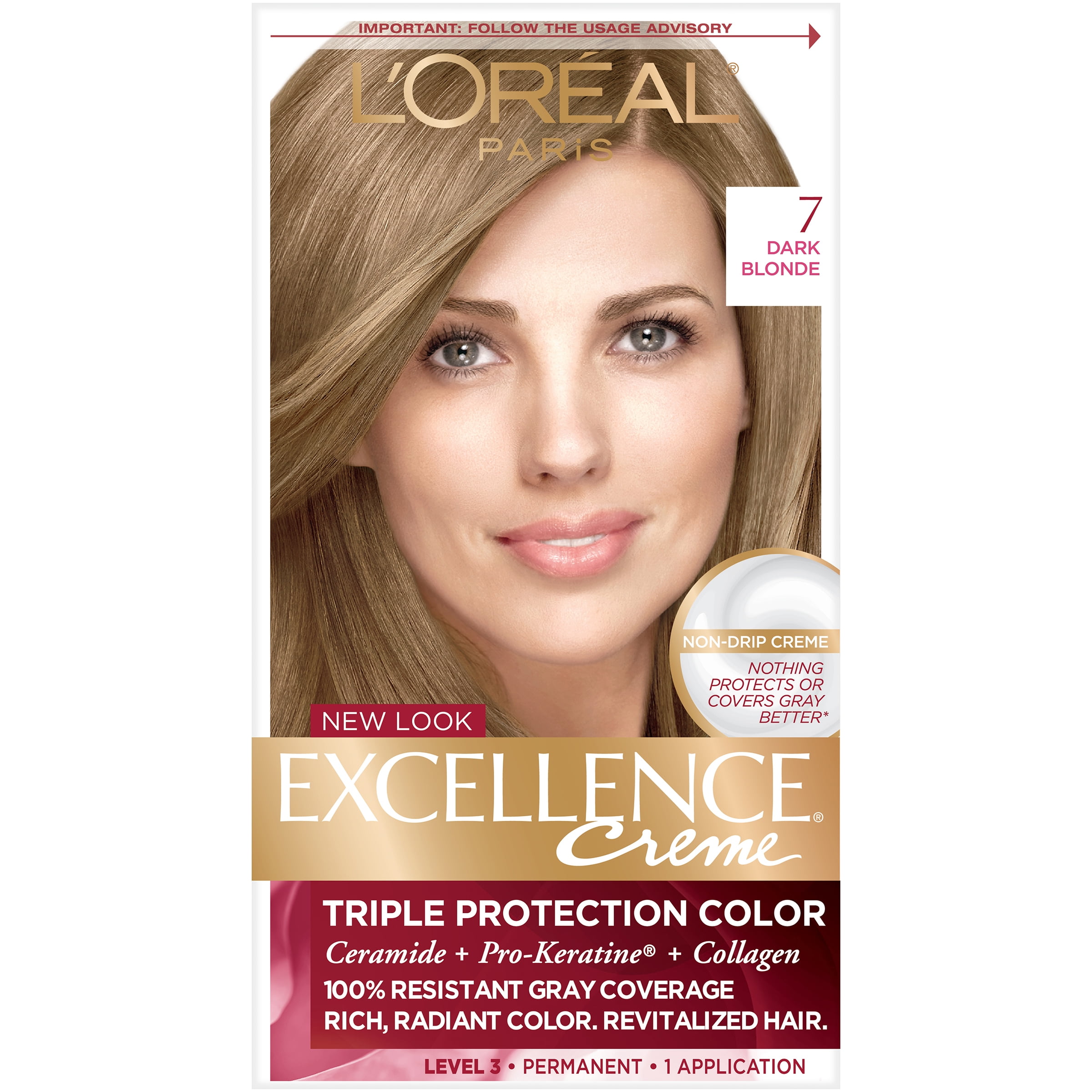 L'Oreal Paris Excellence Creme Hair Color, 7 Dark Blonde