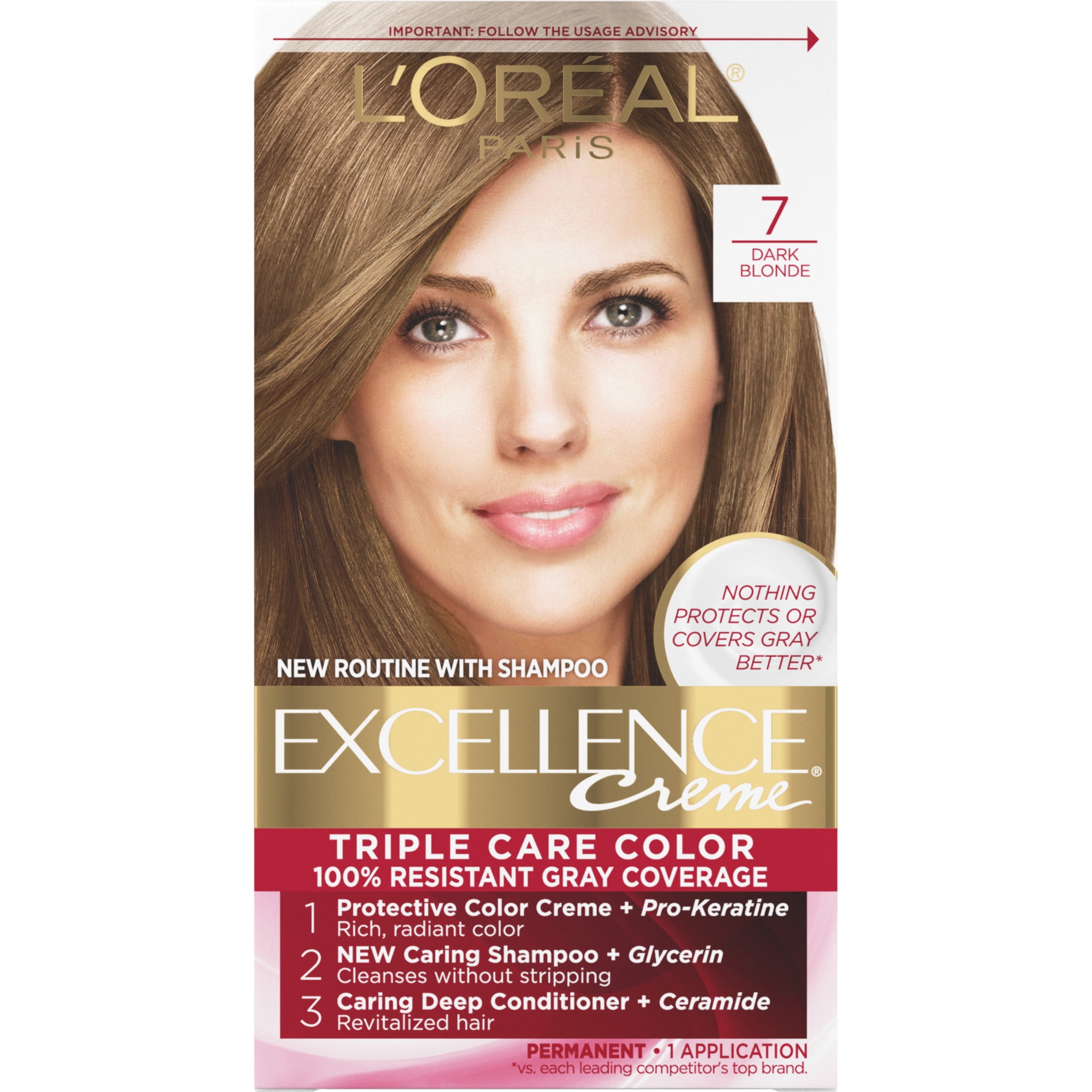 L'Oreal Paris Excellence Creme Permanent Hair Color 7 Dark Blonde