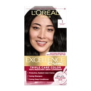 L'Oreal Paris Excellence Creme Permanent Hair Color, Black, 1 kit