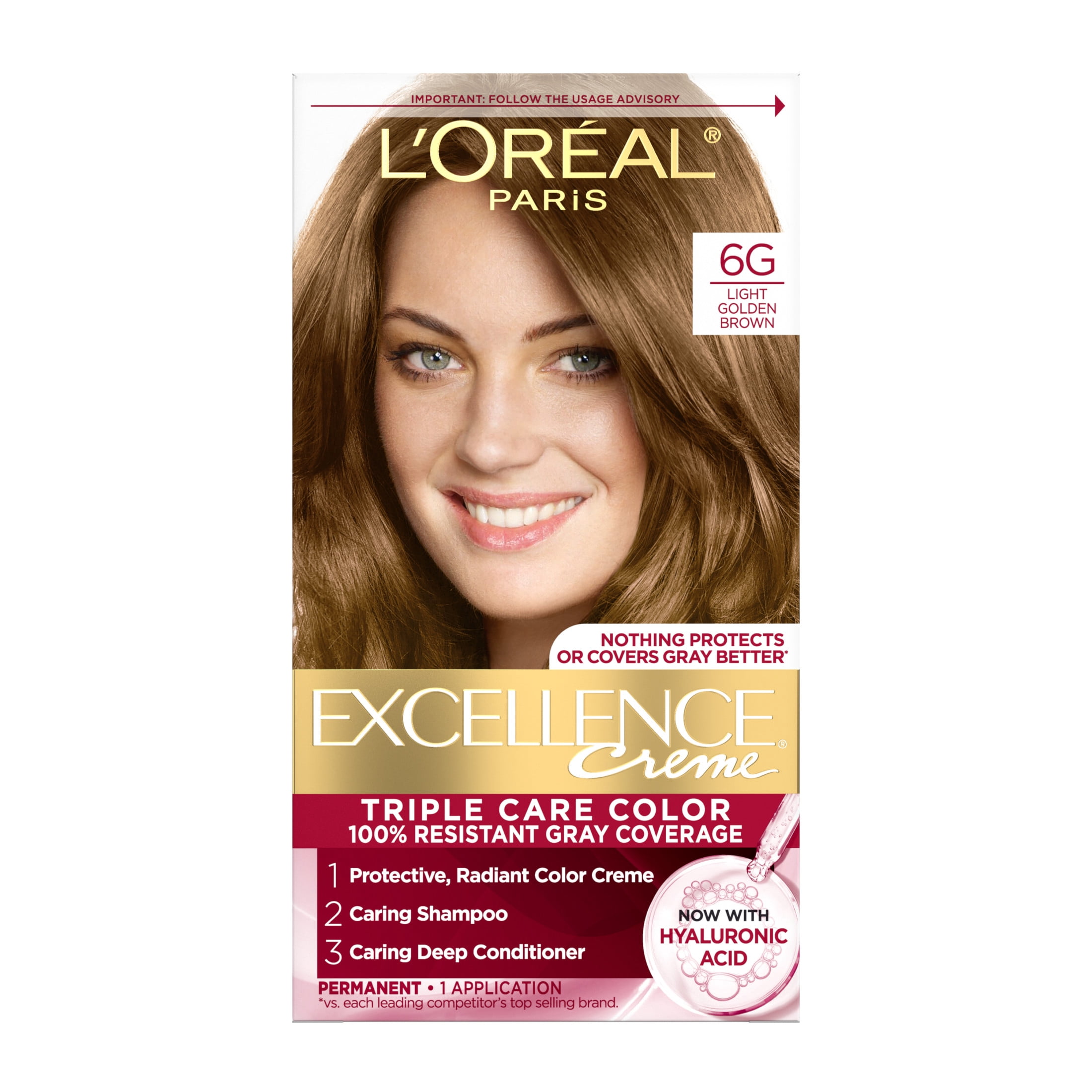 L'Oreal Paris Excellence Creme Hair Color, Permanent Triple Care