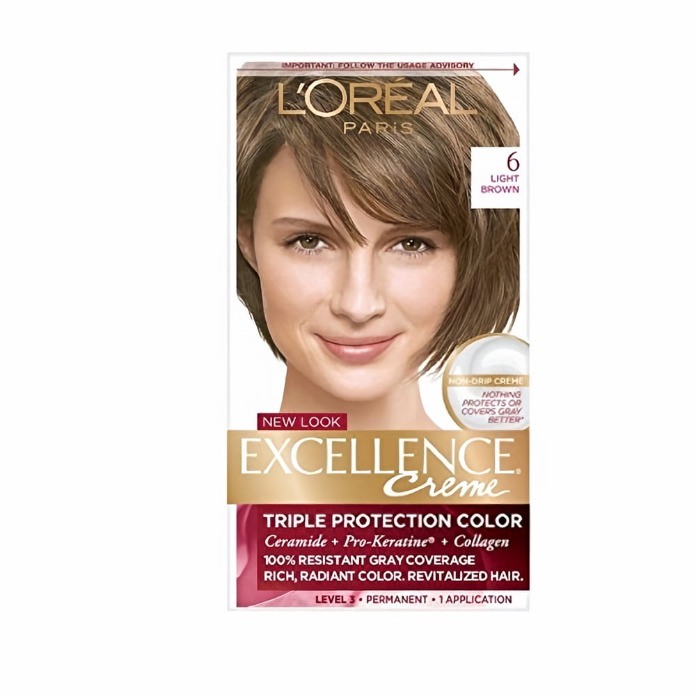 L'Oreal Paris Excellence Creme Permanent Triple Hair Color 6-Light