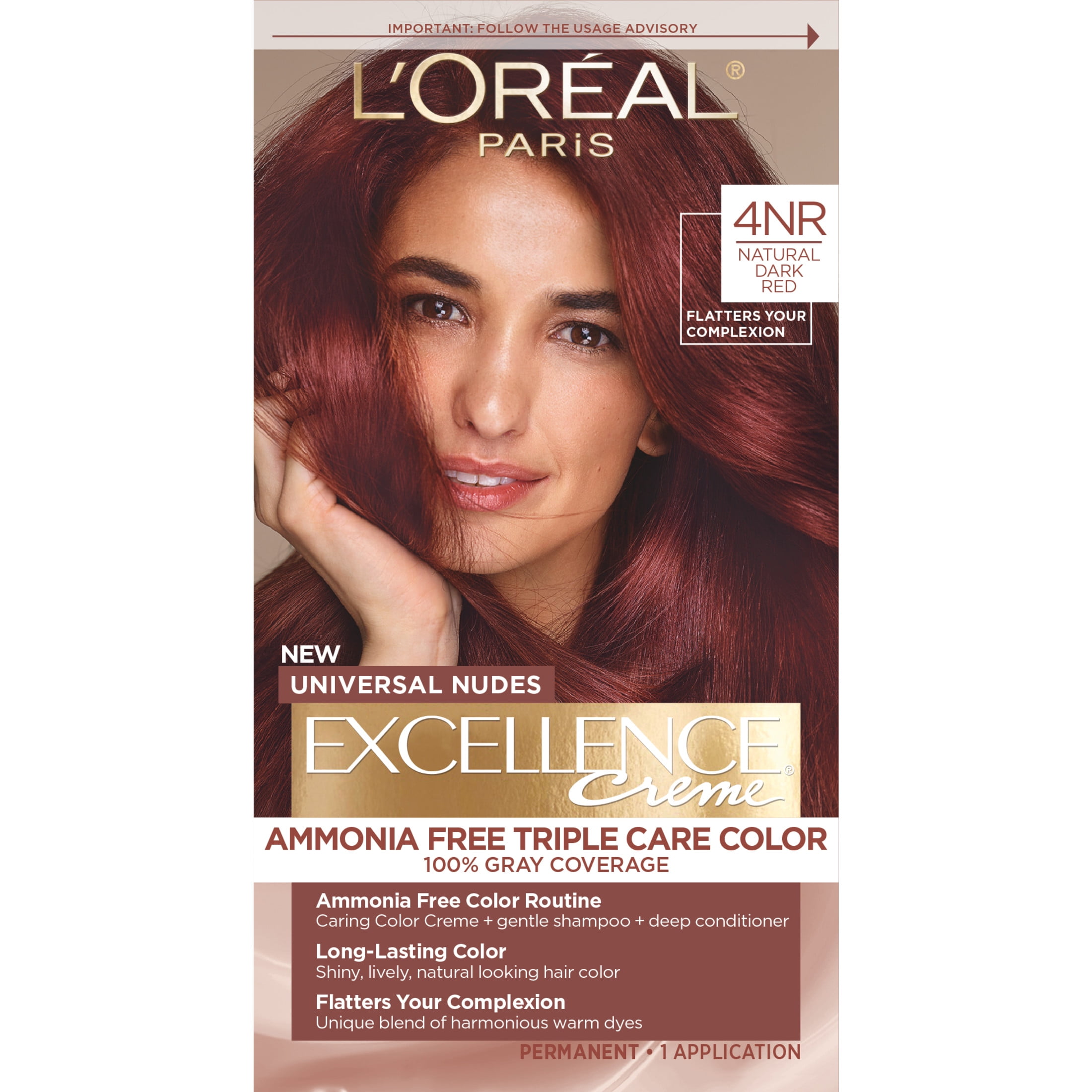 L'Oreal Paris Excellence Creme Permanent Hair Color Core Natural Dark ...