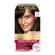 LOreal Paris Excellence Creme Triple Care Hair Color, 4A Dark Ash Brown, 1 Kit