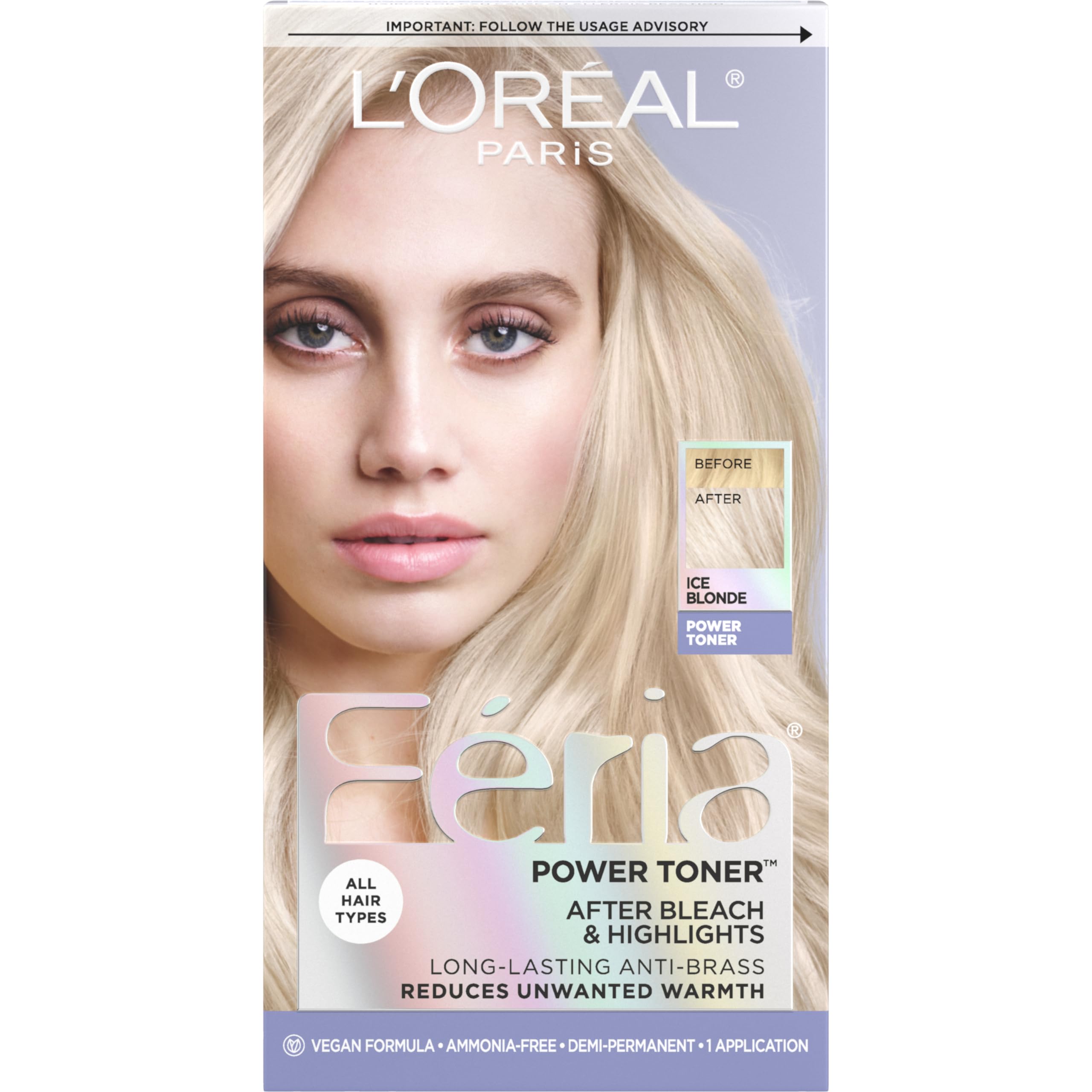 L Oreal Paris Feria Long Lasting Anti Brass Power Hair Toner Ice L Oreal Paris Feria Long Lasting Anti Brass Power Hair Toner Ice
