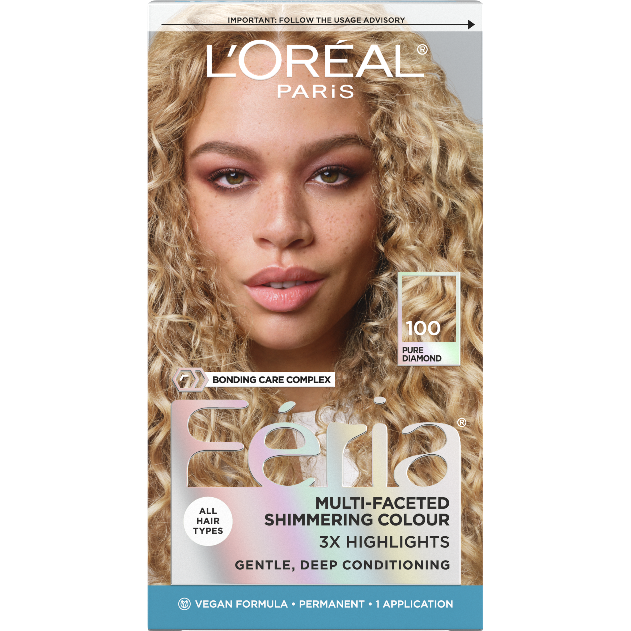 L'Oreal Paris Feria Permanent Hair Color, 100 Pure Diamond - image 1 of 8
