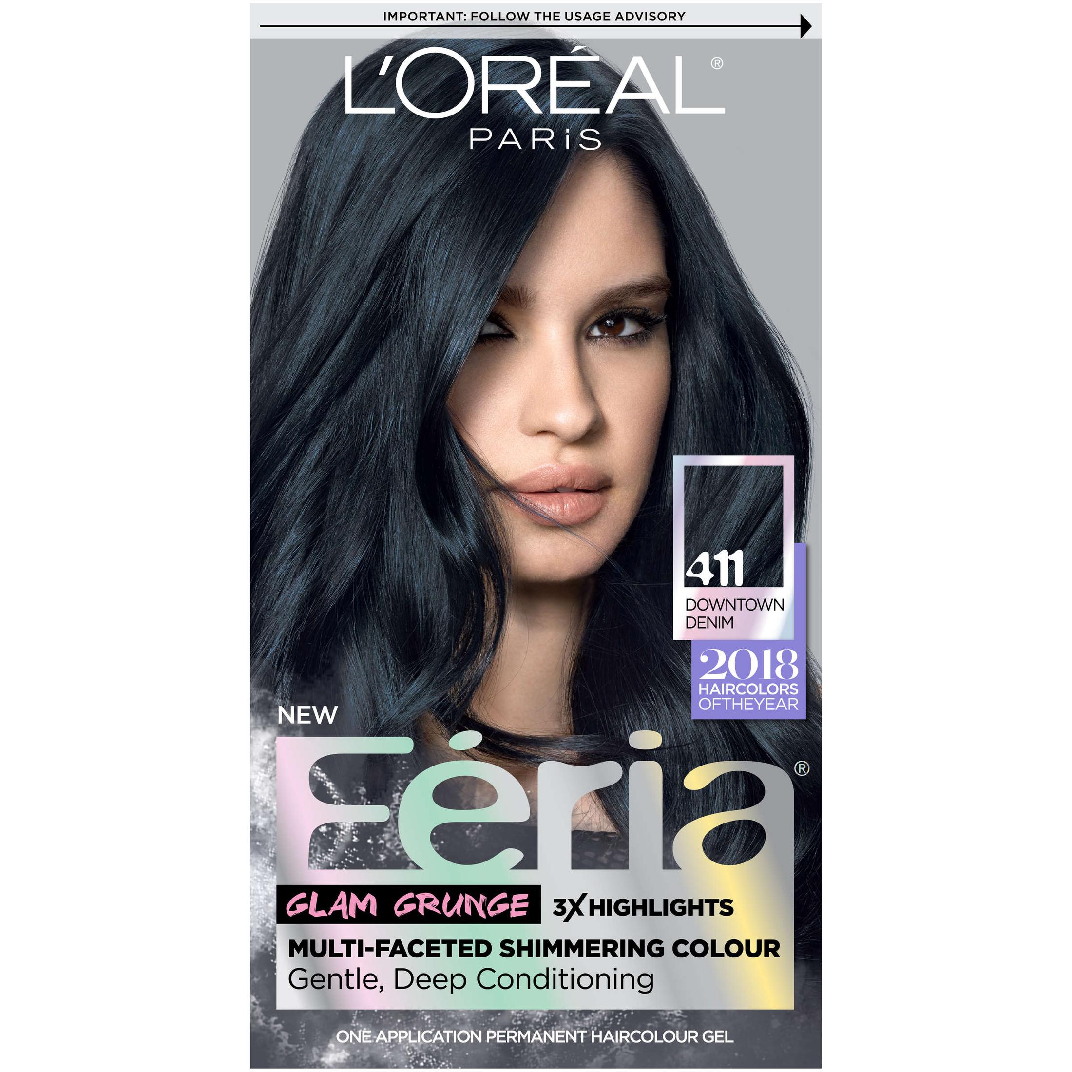 L'Oreal Paris Feria Permanent Hair Color, 411 Downtown Denim - image 1 of 9