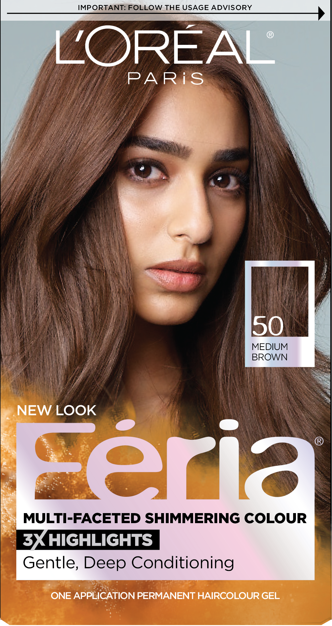 L'Oreal Paris Feria Permanent Hair Color, 50 Havana Brown Medium Brown - image 1 of 8