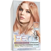 لون الشعر الدائم LOreal Paris Feria ، 822 وردة ذهبية متوسطة قزحية اللون شقراء