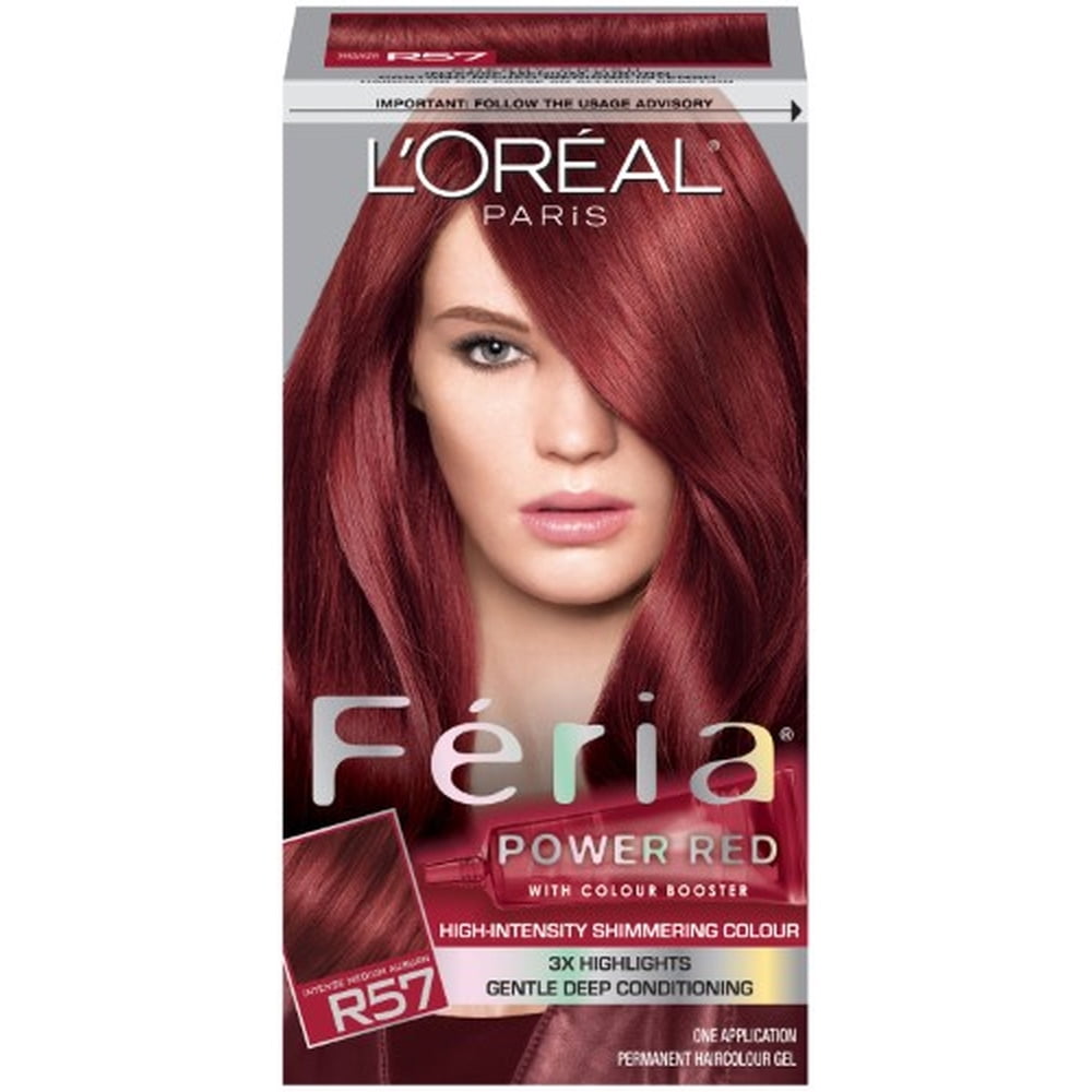 l’oreal paris r57 cherry crush ヘアカラー　3箱 L'Oreal Paris Feria Permanent Hair Color, R57 Cherry Crush