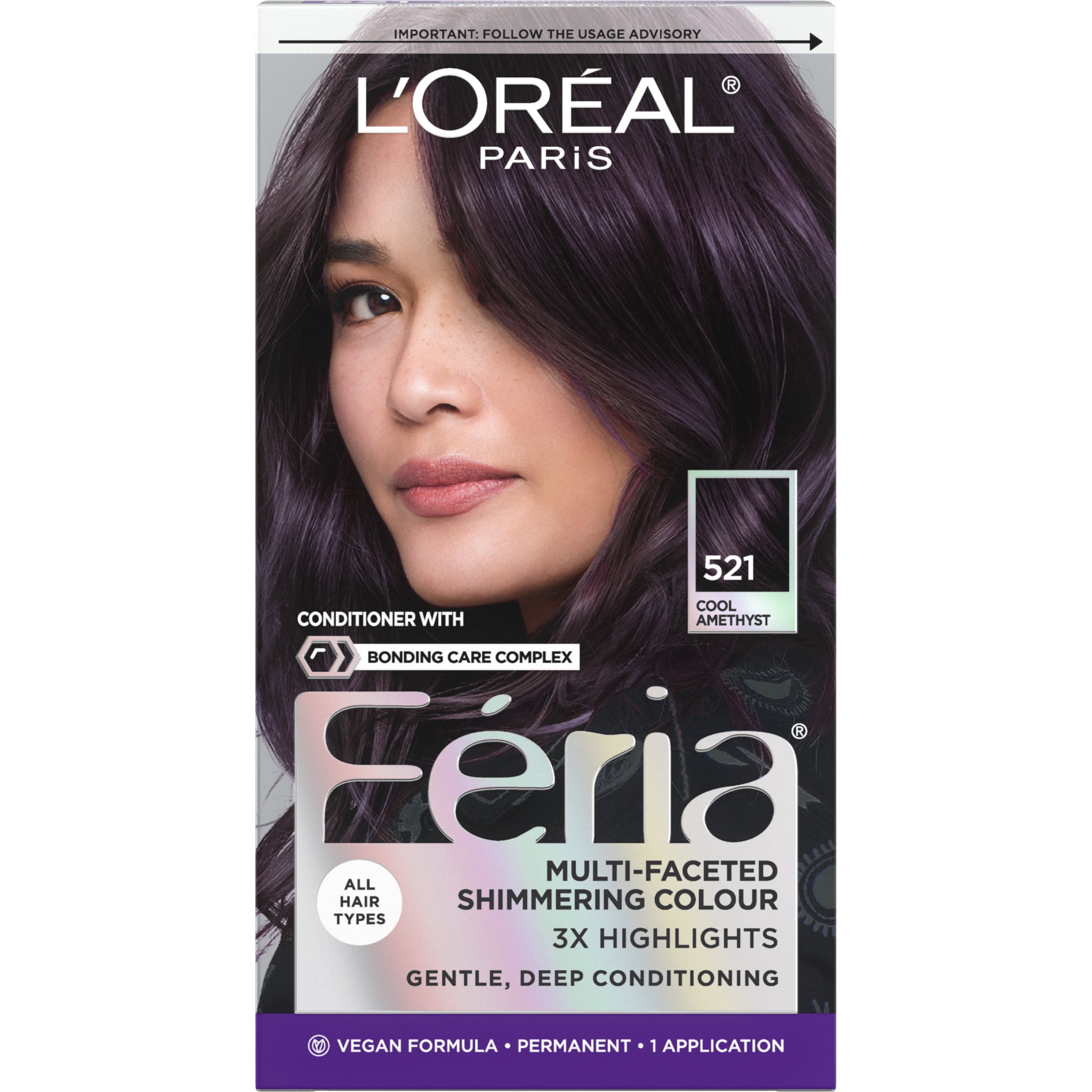 L'Oreal Paris Feria Shimmering Permanent Hair Color 521 Cool