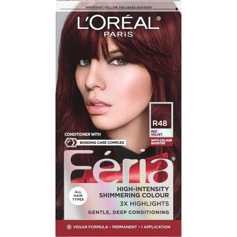 L'Oreal Paris Feria R48 Red Velvet - Deep Auburn Permanent Hair