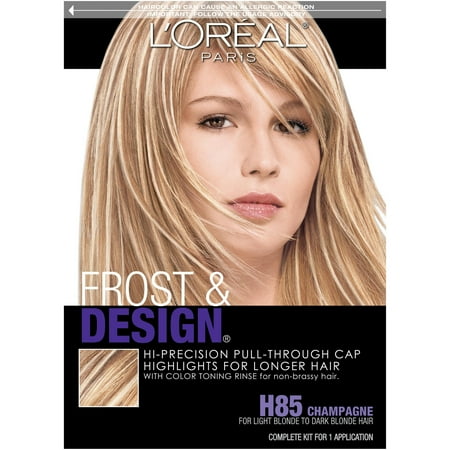 L'Oreal Paris Frost and Design Hair Highlights, H85 Champagne, 1 Kit, Precise