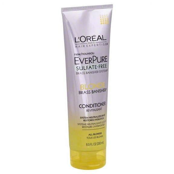 L'Oreal Paris Hair Expertise EverPure Blonde Brass Banisher Conditioner, 8.5 fl oz