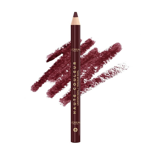 L'Oreal Paris Haute Couleur Kohl Pencil Eyeliner Makeup, Burgundy Cashmere 150, 0.03 oz