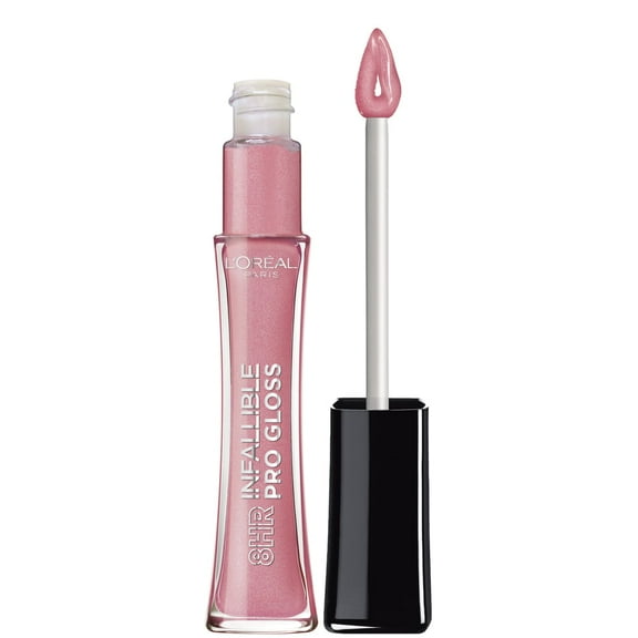 L'Oreal Paris Infallible 8 Hour Lip Gloss, Hydrating Shine Liquids, Pink Opal, 0.21 fl oz