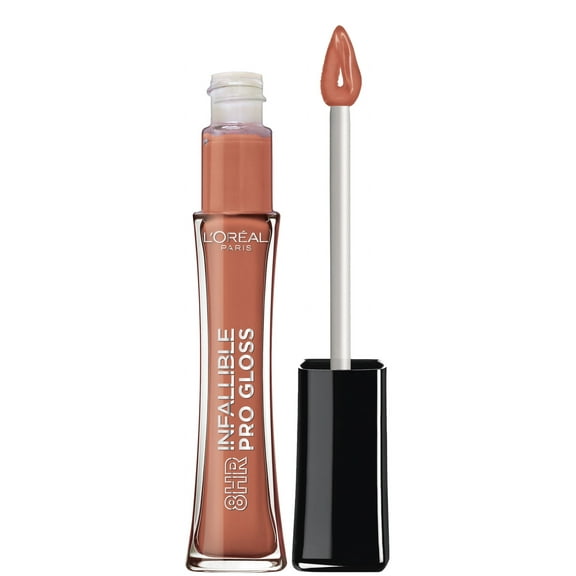 L'Oreal Paris Infallible 8 Hour Lip Gloss, Liquids, Barely Nude, 0.21 fl oz