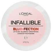 LOreal Paris Infallible Blur-Fection Loose Setting Powder, Brightening Finish, Deep Pink, 1 Set