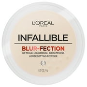L'Oreal Paris Infallible Blur-Fection Loose Setting Powder, Brightening Finish, Translucent, 0.21 Ounce