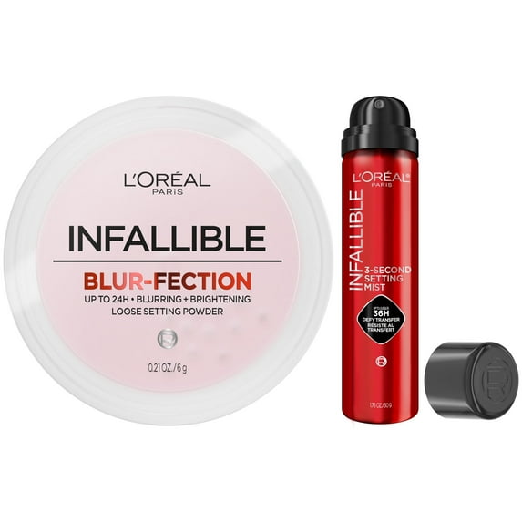 L'Oreal Paris Infallible Blur-Fection Loose Setting Powder + 3-Second ...