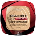 thumbnail interactive-video image 1 of L'Oreal Paris Infallible Fresh Wear 24 Hr Powder Foundation Makeup, 120 Vanilla, 1 fl oz, 1 of 7