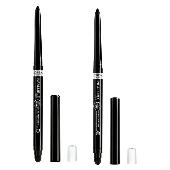 L'Oreal Paris Infallible Grip Mechanical Gel Makeup Eyeliner, Intense Black (2 Pack)