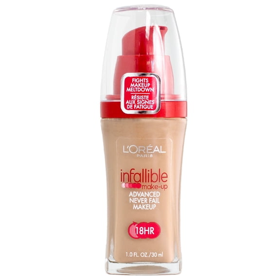 L'Oreal Paris Infallible Liquid Foundation Makeup, SPF 20, Sand Beige, 1 fl oz