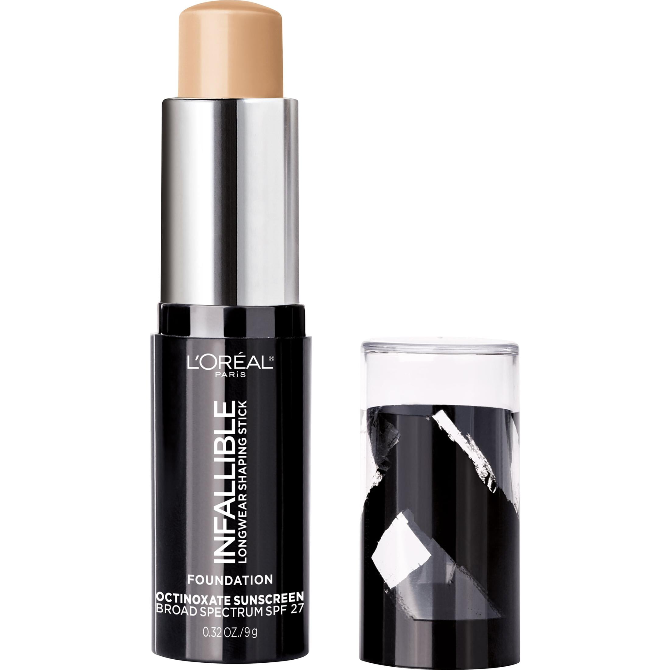 L'Oreal Paris Infallible Longwear Stick Foundation Makeup, SPF 17, Shell Beige, 0.32 oz