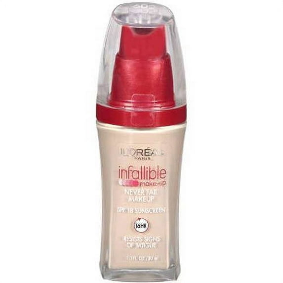 L'Oreal Paris Infallible Never Fail Liquid Makeup with SPF 20, Soft Ivory