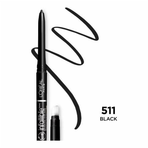L'Oreal Paris Infallible Never Fail Eyeliner - 2er Pack, Schwarz - Licht- Und Wischfester Lidstrich Für Einen Ganztägigen Look